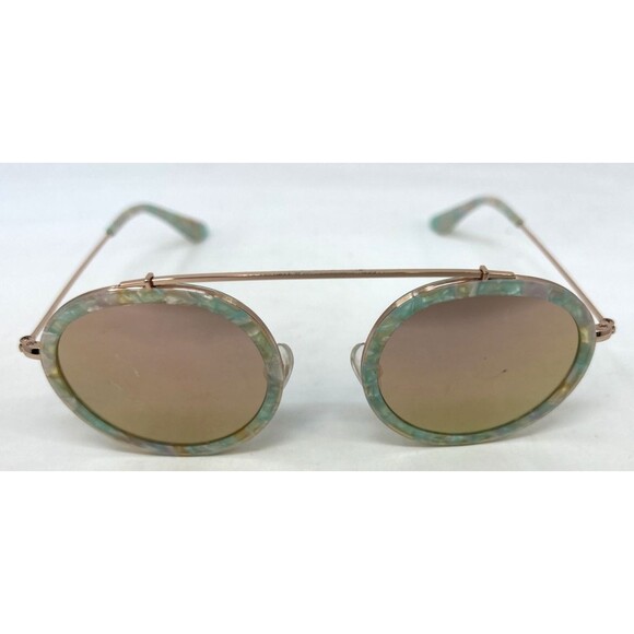 KREWE DU OPTIC CONTI Womens Sunglasses Rose Gold Matte Opal Round Boho RARE - Picture 9 of 13